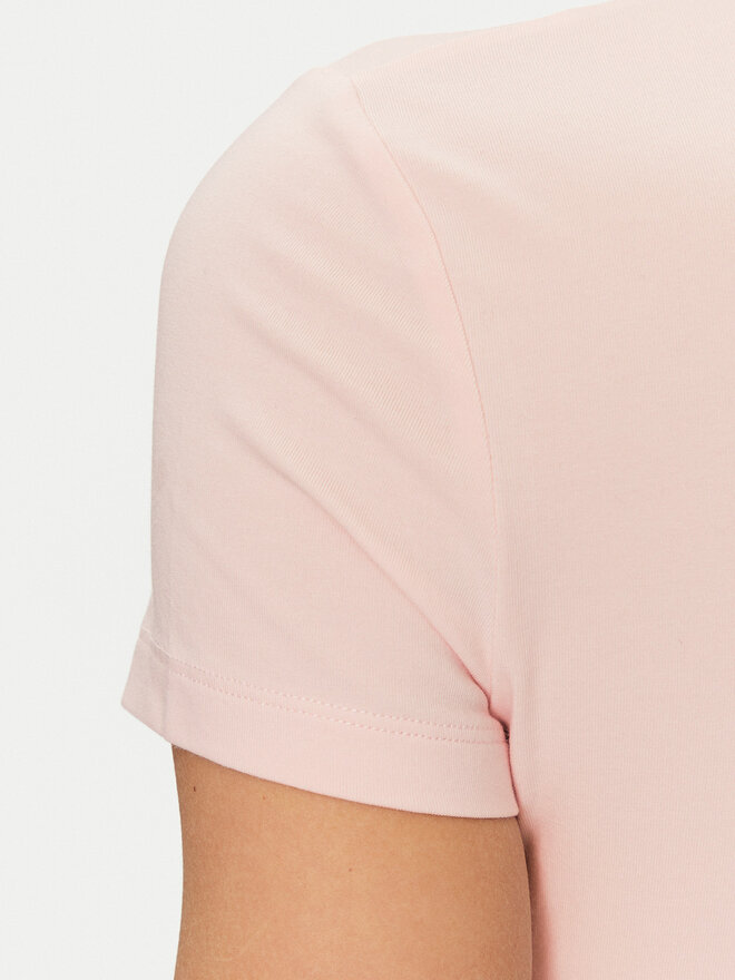 Guess Guess Marškinėliai W5GI04 J1314 Rožinė Slim Fit