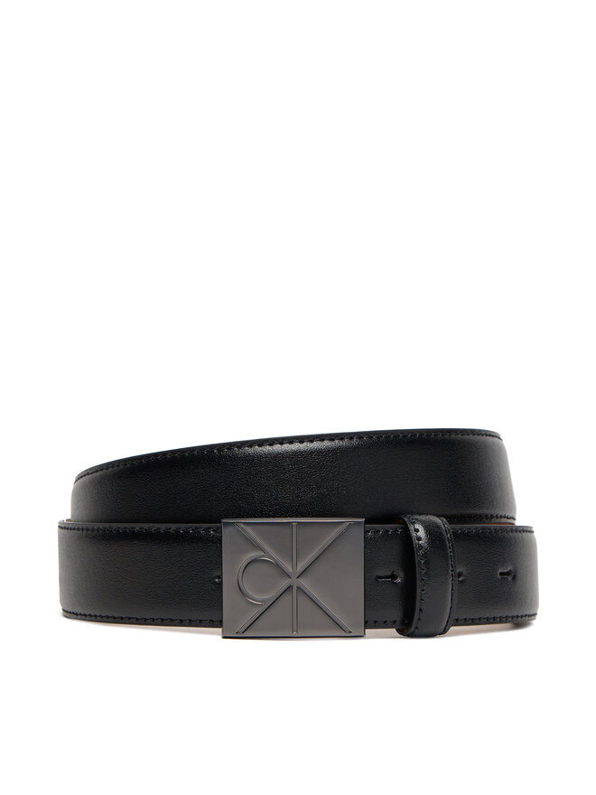 Calvin Klein Чоловічий ремінь Calvin Klein Emblem Plaque Buckle 32Mm LV04D7046G Чорний