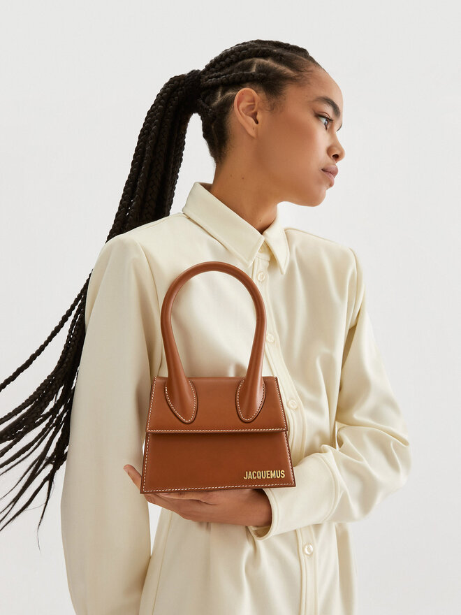 JACQUEMUS Geantă JACQUEMUS Le Chiquito Moyen 213BA002-3072 Maro