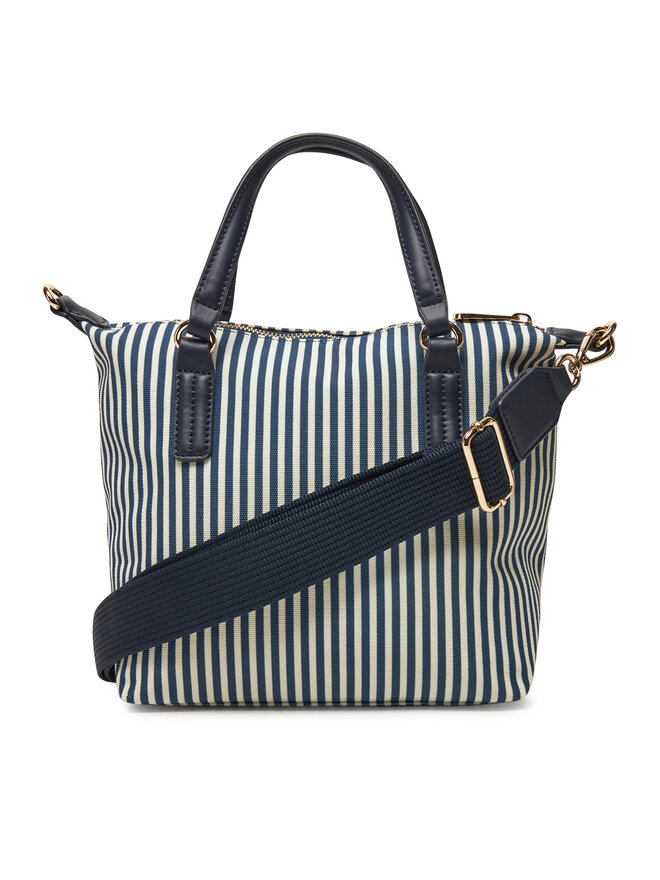 Tommy Hilfiger Torebka Tommy Hilfiger Poppy Summer Small Tote AW0AW17202 Granatowy