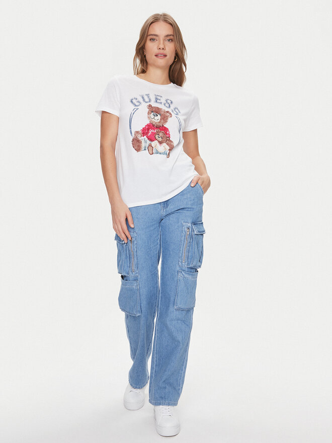 Guess Guess Camiseta W4RI86 K9SN1 Blanco Regular Fit