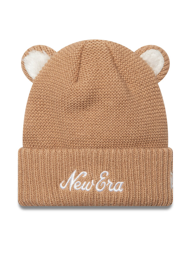 New Era Шапкa New Era Teddy Bear Ears Cuff Knit Beanie 60580794 Коричневий