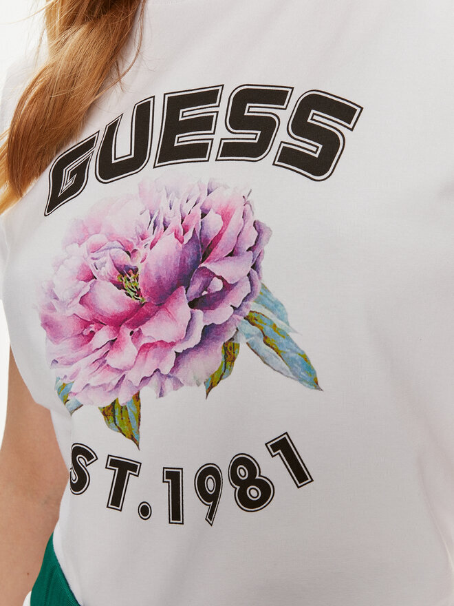 Guess Guess Póló Peony V4YI15 J1314 Fehér Regular Fit