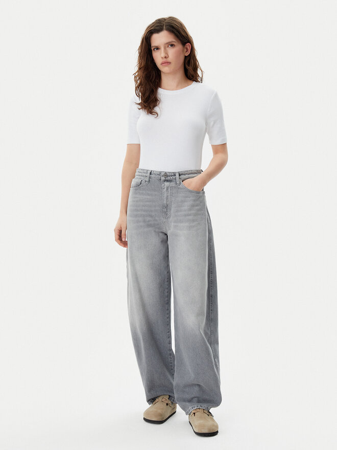 Gap Gap Marškinėliai 679172-01 Balta Stretch Fit