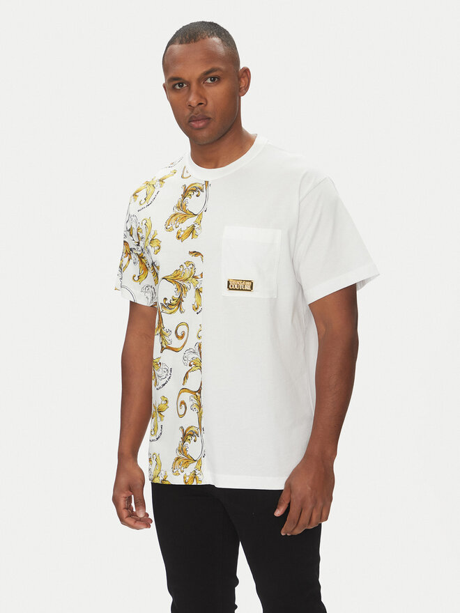 Versace Jeans Couture Versace Jeans Couture Camiseta 78GAH609 Blanco Regular Fit