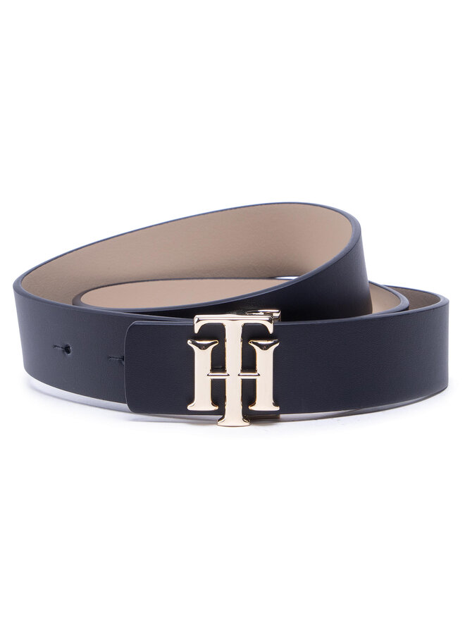 Ceinture femme Tommy Hilfiger Th Logo Reversible 3.0 AW0AW09923 Noir chaussures