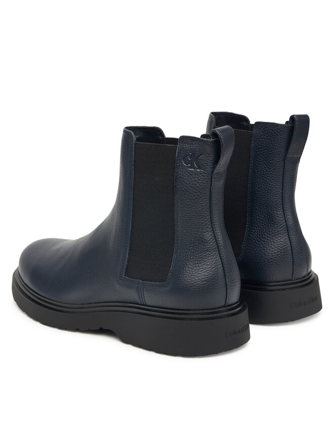 Calvin Klein Klassische Stiefeletten Calvin Klein Combat Ess Chelsea Boot Lth YM0YM01374 Dunkelblau