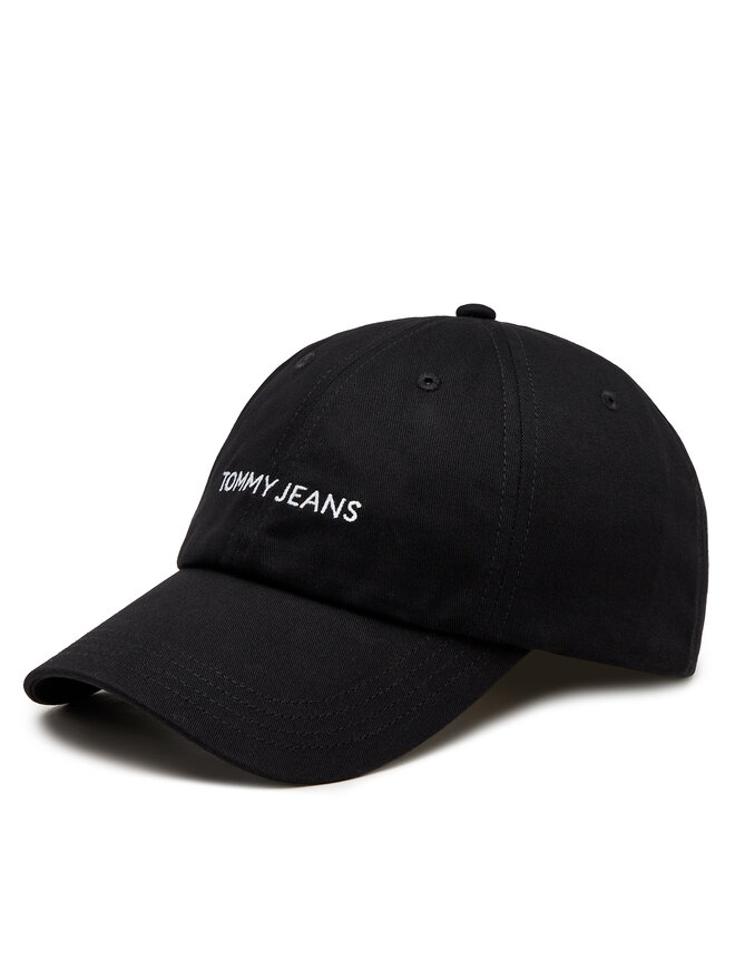 Tommy Jeans Czapka z daszkiem Tommy Jeans Linear Logo AW0AW15845 Czarny