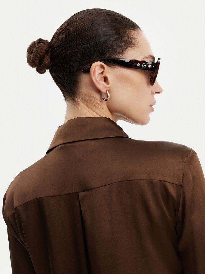 Guess Okulary przeciwsłoneczne Guess GU00163 Brązowy