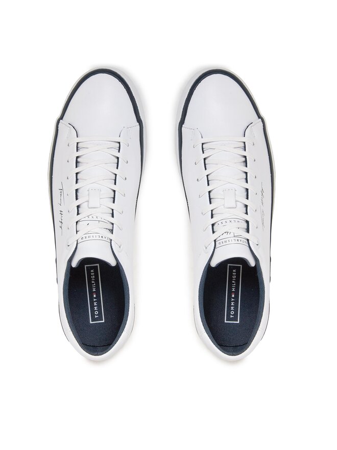 Tommy Hilfiger Sneakers Tommy Hilfiger Modern Vulc Corporate Leather FM0FM04922 Alb