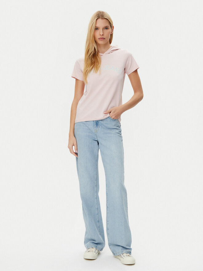 Guess Guess T-Shirt W5GP28 J1314 Μπεζ Regular Fit