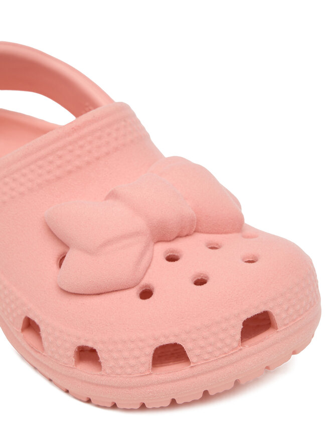 Crocs Pantoletten Crocs Toddler Classic Velvet Bow Clog 211887 Rosa