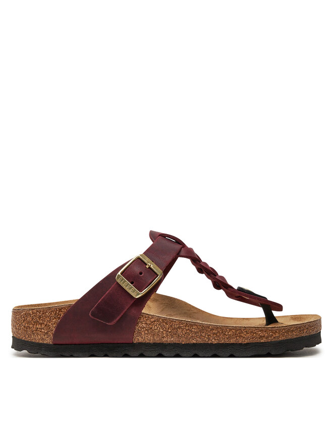 Zehentrenner Birkenstock Gizeh Braided Leoi 1027930 Dunkelrot eschuhe