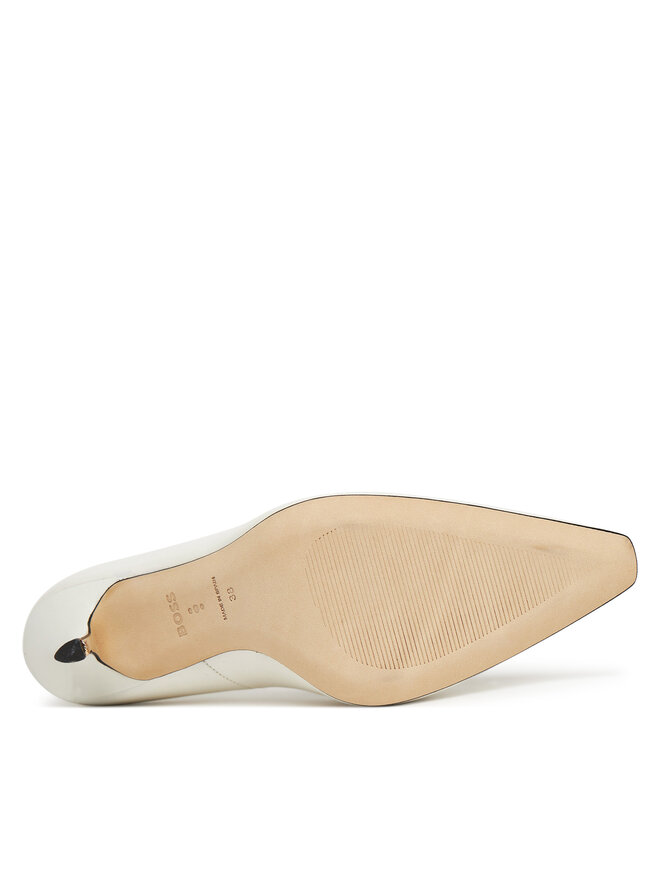 BOSS Pantofi cu toc subțire BOSS Charlize 50536288 Alb