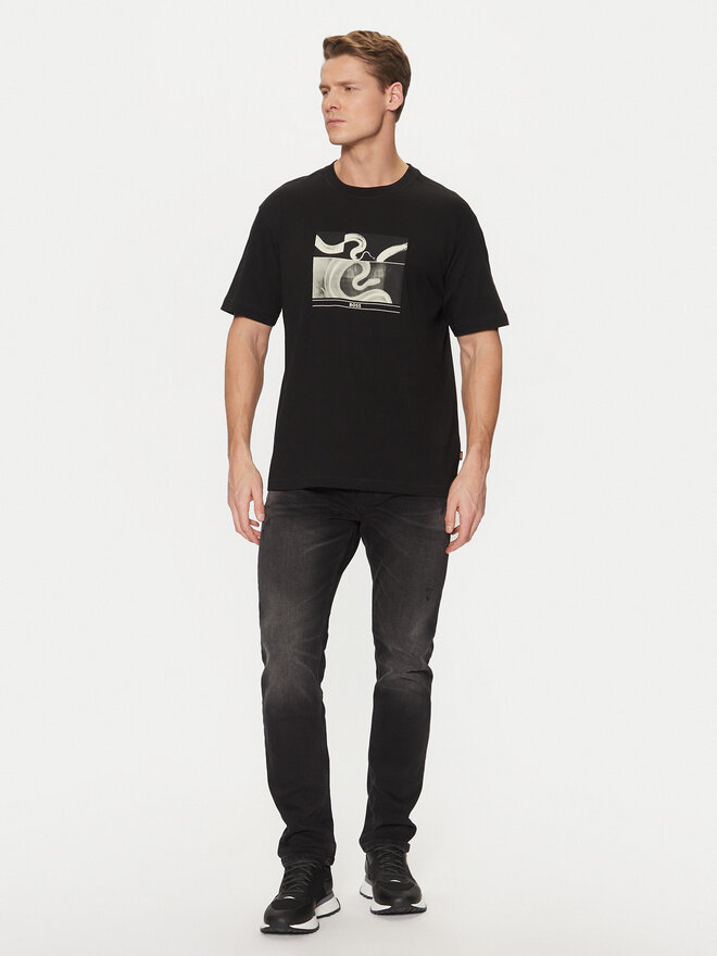 BOSS BOSS Camiseta 50534919 Negro Regular Fit