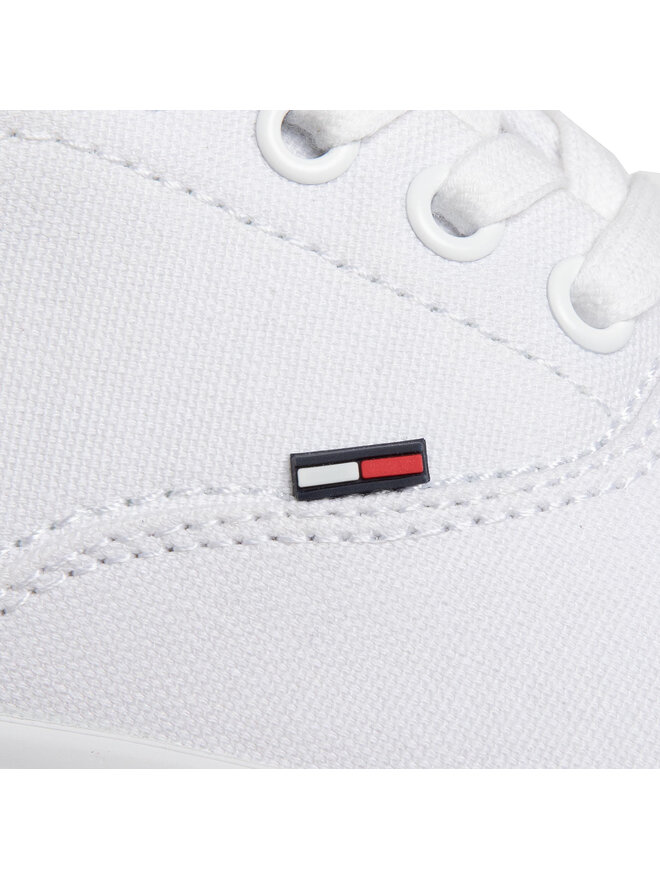 Tommy Jeans Sneakers aus Stoff Tommy Jeans Classic Low Tommy Jeans Sneaker EM0EM00405 Weiß