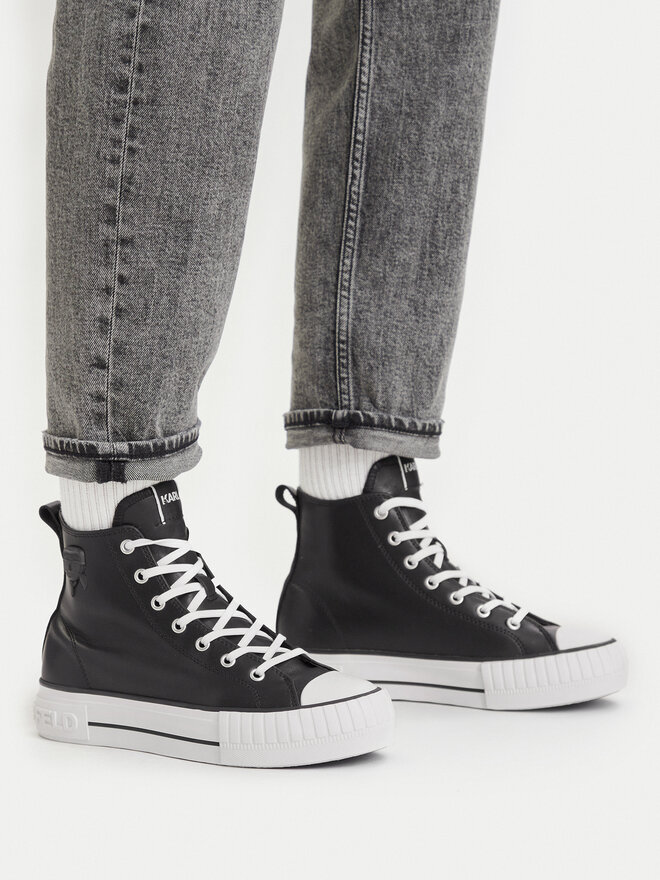 KARL LAGERFELD Sneakers aus Stoff KARL LAGERFELD Kampus Max KL60456 Schwarz