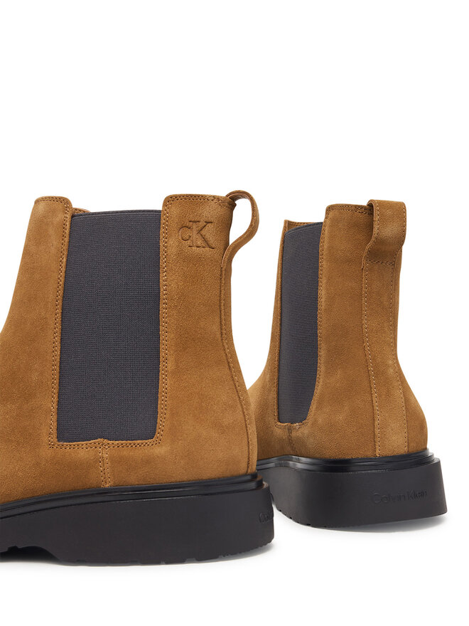Calvin Klein Klassische Stiefeletten Calvin Klein Combat Ess Chelsea Boot Su YM0YM01372 Braun