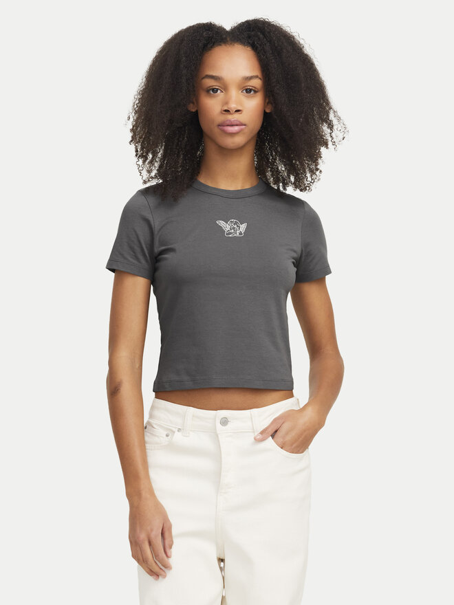 JJXX JJXX Camiseta Gigi 12277657 Gris Stretch Fit