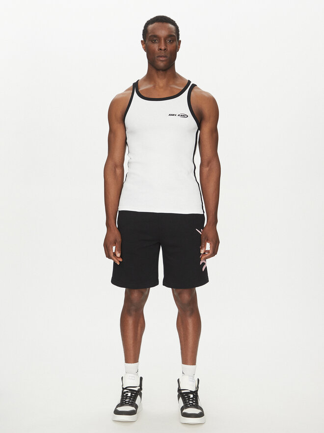 Karl Kani Karl Kani Tank top marškinėliai Ellipse 60310050 Balta Slim Fit