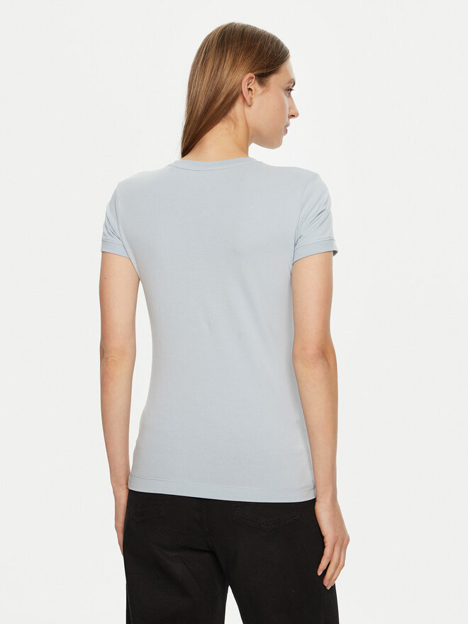 Guess Guess Majica SS CN MINI TRIANGLE Modra Shirt Fit