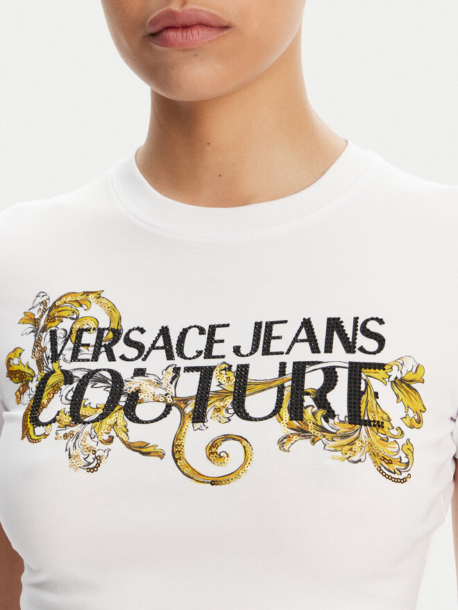 Versace Jeans Couture Versace Jeans Couture Camiseta 78HAHC05 Blanco Slim Fit