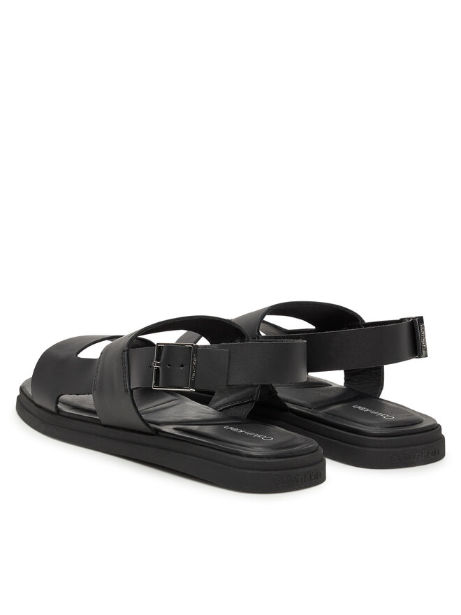 Calvin Klein Sandały Calvin Klein Back Strap W/ Buckle HM0HM01736 Czarny