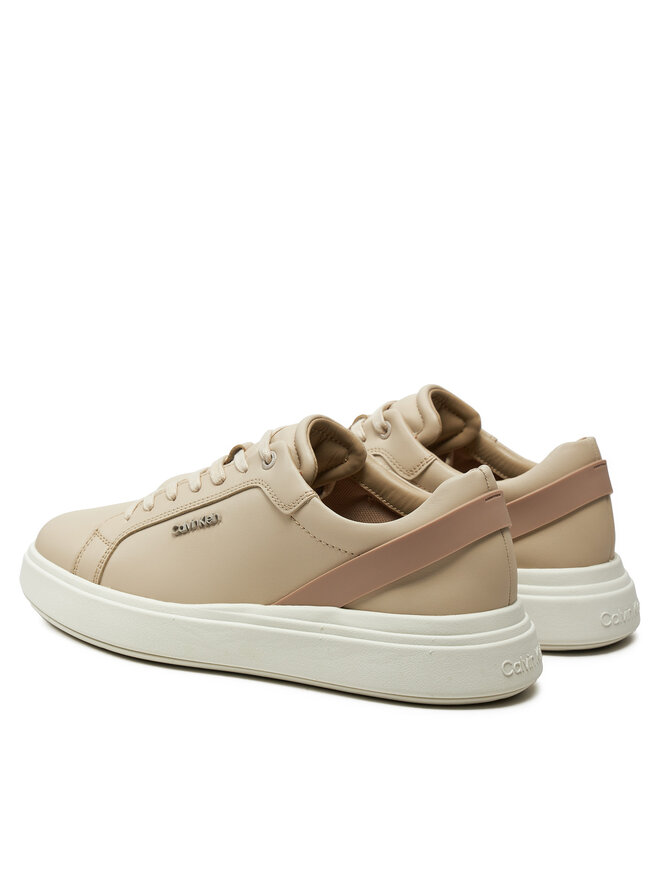 Calvin Klein Sneakersy Calvin Klein Low Top Lace Up W/ Stripe HM0HM01494 Beżowy