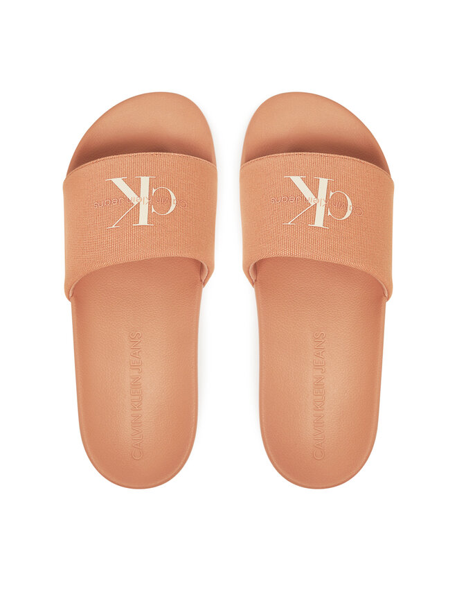 Calvin Klein Jeans Natikače Calvin Klein Jeans Slide Monogram Wn YW0YW01835 Koraljna