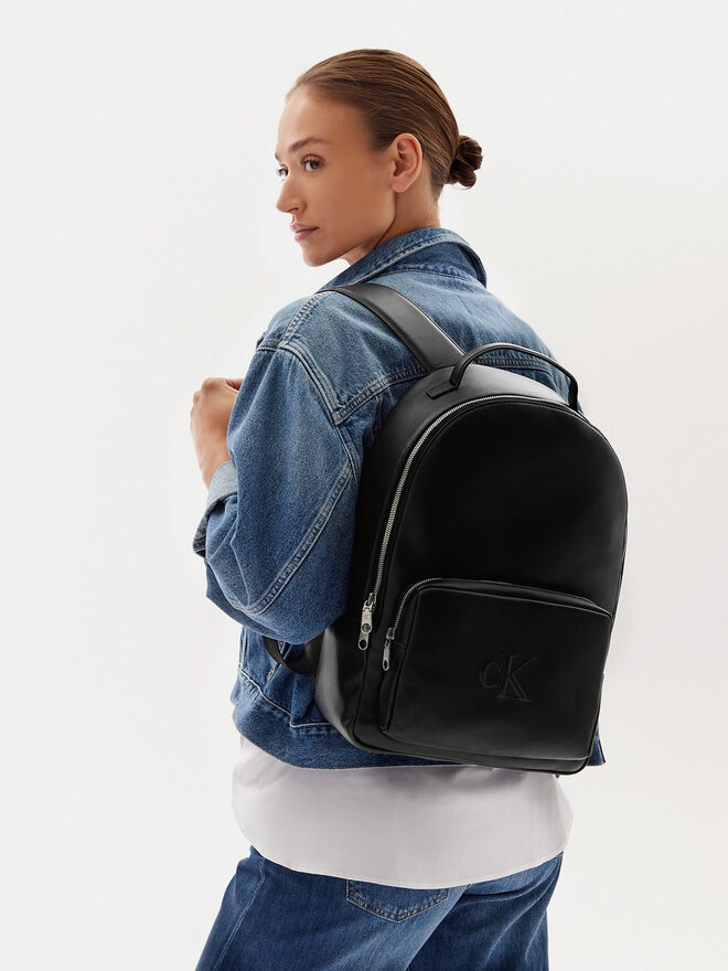 Calvin Klein Jeans Σακίδιο Calvin Klein Jeans Sculpted Impresssion Slim Backpa LV04K3165G Μαύρο