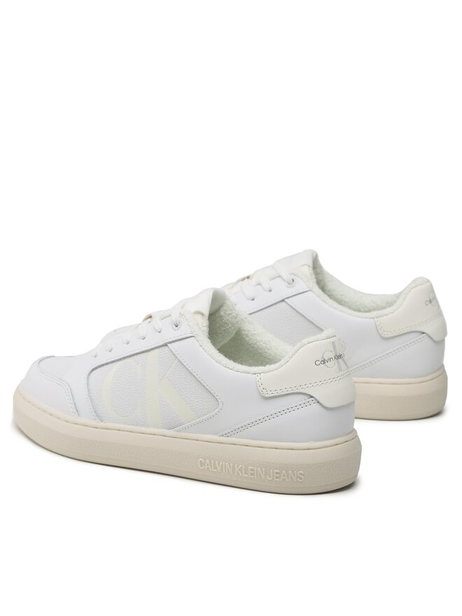 Calvin Klein Jeans Сникърси Calvin Klein Jeans Casual Cupsole Lth-Pu Mono YM0YM00573 Бял