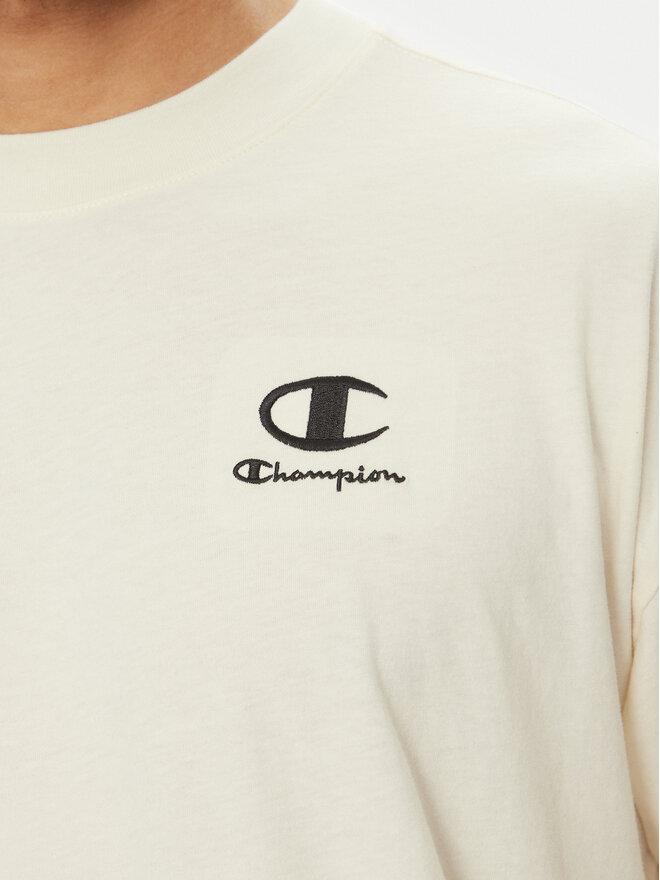 Champion Champion Marškinėliai 221257 Écru Regular Fit