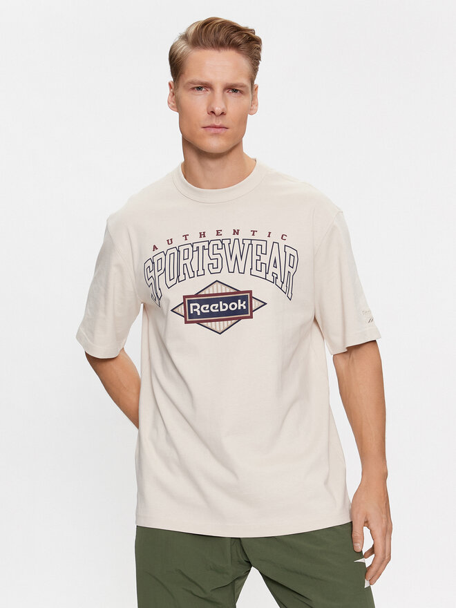 Reebok Reebok Póló Sporting Goods IM1507 Bézs Regular Fit