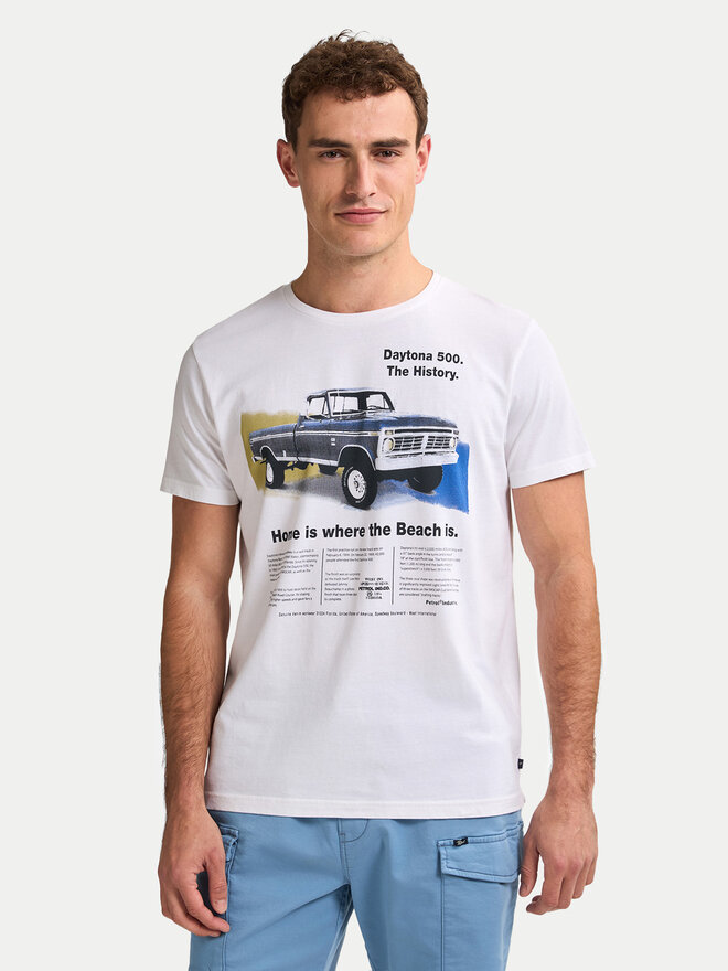 Petrol Industries Petrol Industries Camiseta M-1050-TSR604 Blanco Regular Fit