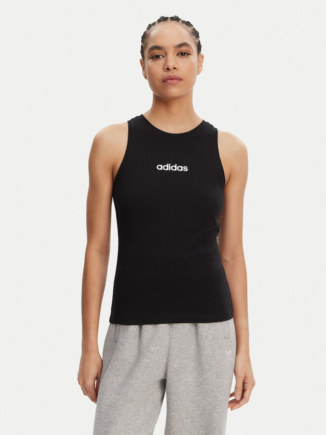 adidas adidas Τοπ Essentials Linear JC5798 Μαύρο Slim Fit