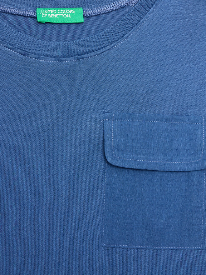 United Colors Of Benetton United Colors Of Benetton Camiseta 3096G1097 Azul Regular Fit