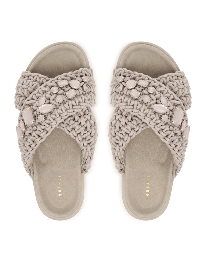 Inuikii Pantoletten Inuikii Woven Stones 1004.003.0073 Grau