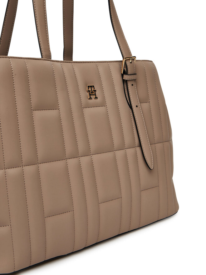 Tommy Hilfiger Kabelka Tommy Hilfiger Th Feminine Tote AW0AW17452 Béžová