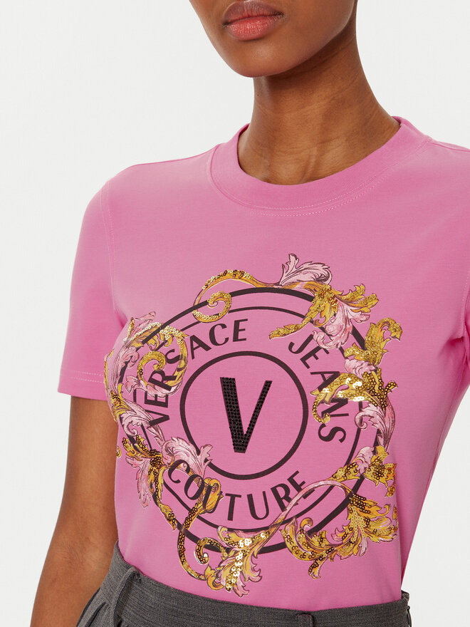 Versace Jeans Couture Versace Jeans Couture Camiseta 78HAHC01 Rosa Regular Fit