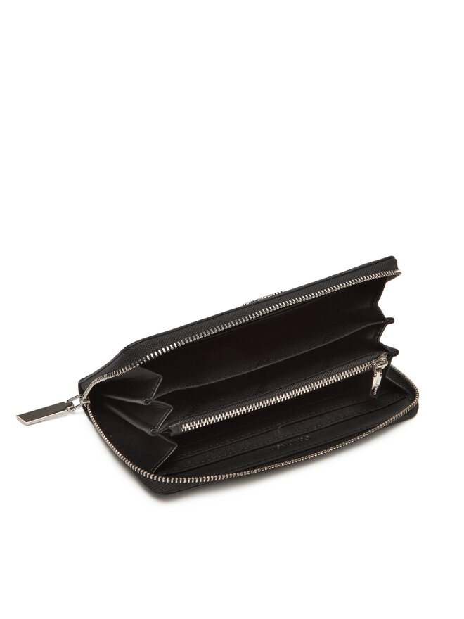 Calvin Klein Liels sieviešu maks Calvin Klein Ck Must Aop Large Zip Around LV04F1073G Melns