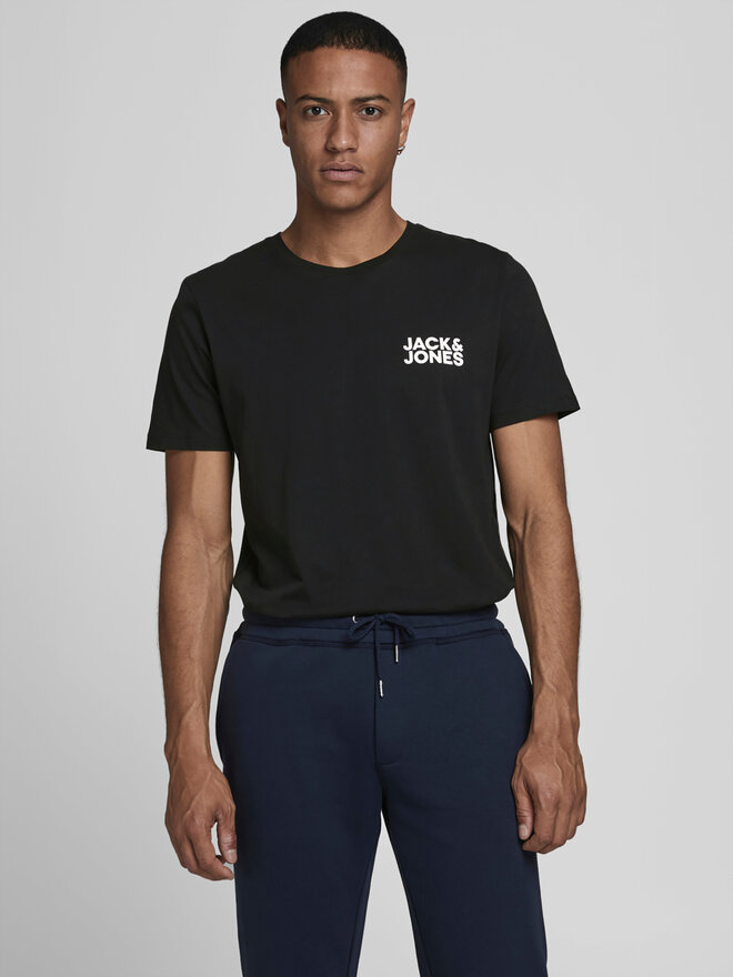 Jack&Jones Jack&Jones T-Shirt Corp Logo 12151955 Μαύρο Slim Fit