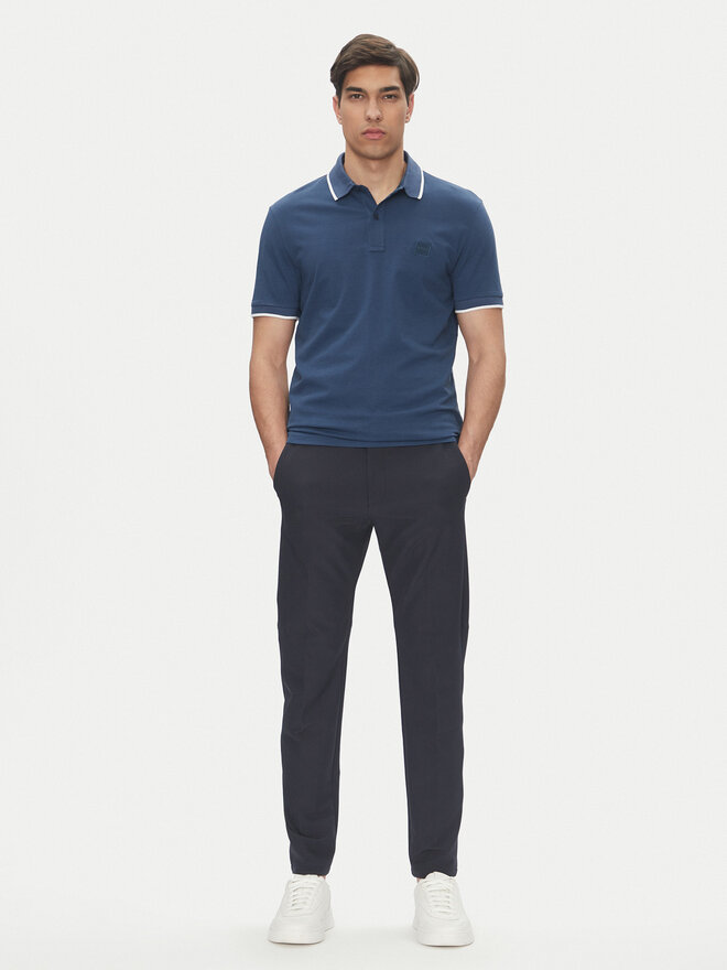 BOSS BOSS Поло Passertip 50507699 Голубий Slim Fit