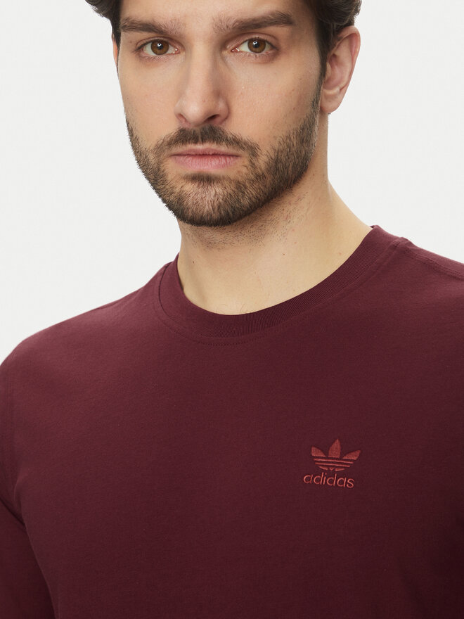 adidas adidas Majica Trefoil Essentials JC9992 Bordo rdeča Regular Fit