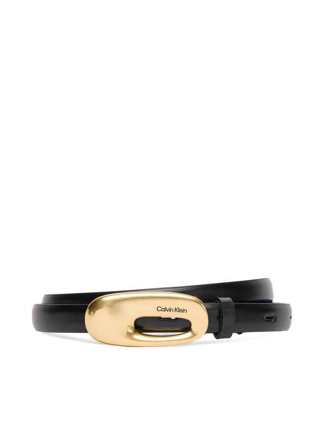 Calvin Klein Dámský pásek Calvin Klein Elongated Chucnhy Buckle 15Mm LV04F7022G Černá