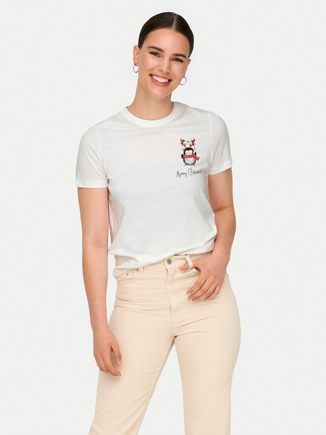 ONLY ONLY Camiseta Kita 15331069 Blanco Regular Fit