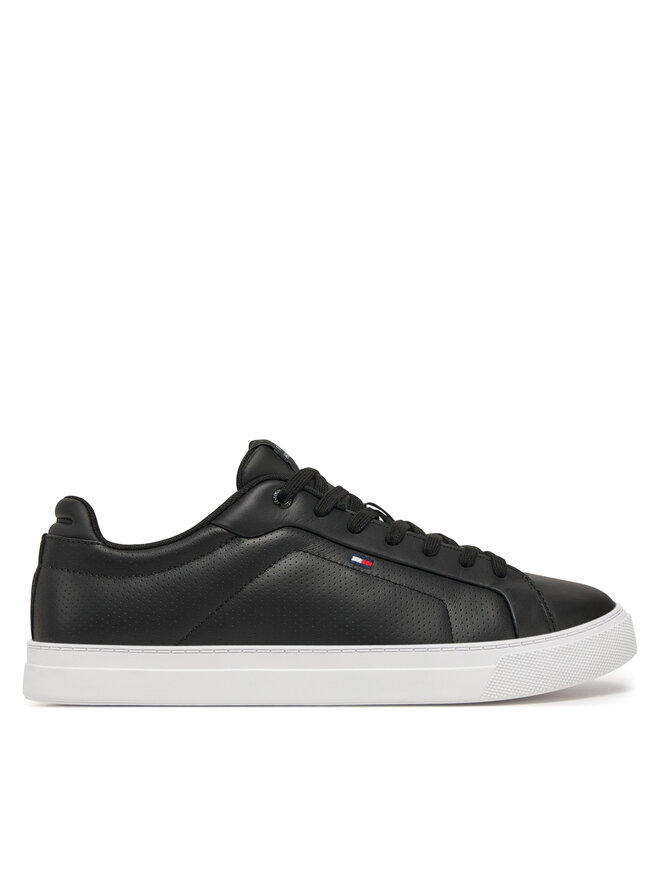 Tommy Hilfiger Zapatillas Tommy Hilfiger Icon Court Pinperf Lth FM0FM05483 Negro