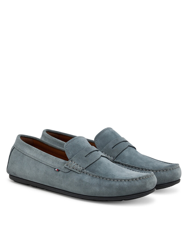Tommy Hilfiger Мокасини Tommy Hilfiger Casual Hilfiger Suede Driver FM0FM04998 Сив