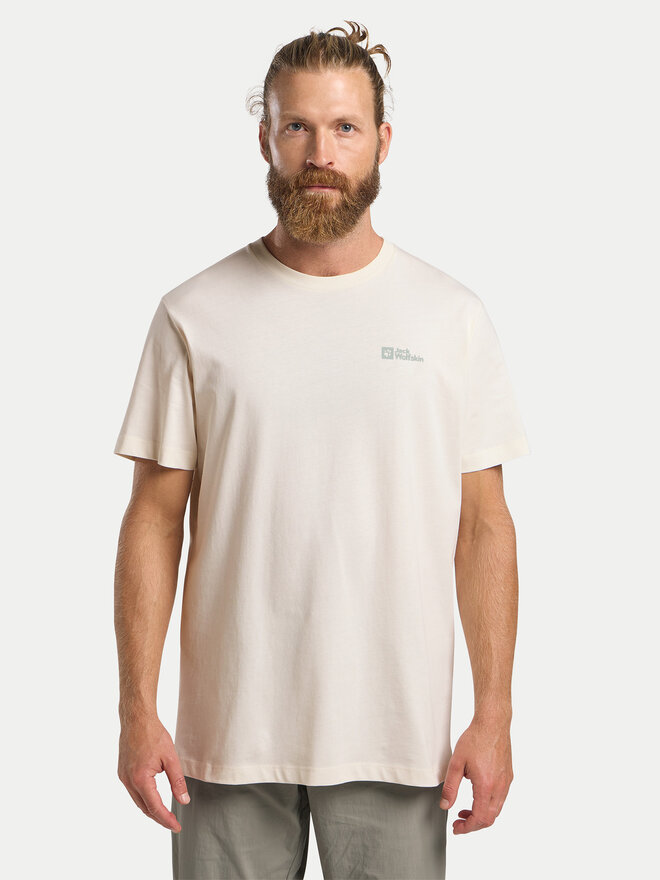 Jack Wolfskin Jack Wolfskin Camiseta Essential 1808382 Écru Regular Fit