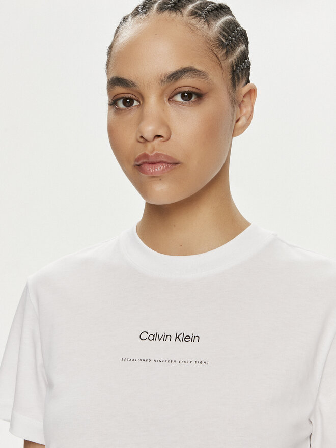 Calvin Klein Calvin Klein T-Shirt Multi Logo K20K207215 Λευκό Regular Fit