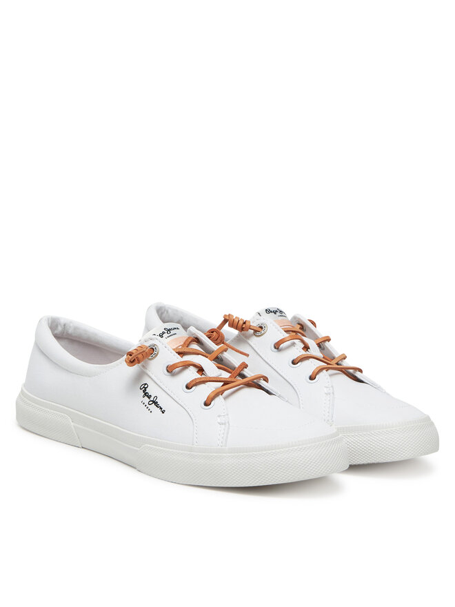 Pepe Jeans Tenisówki Pepe Jeans Kenton Block W PLS31590 Biały